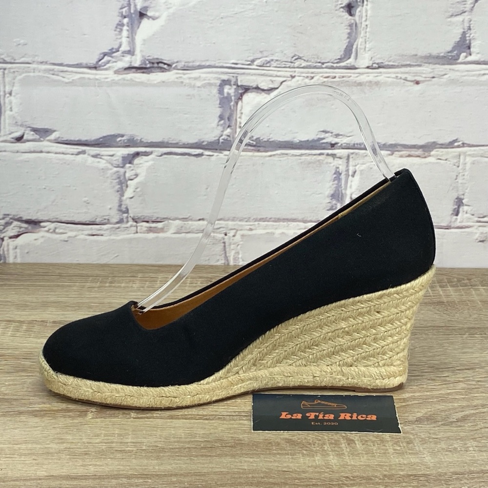 J. Crew Seville Black Espadrille Wedge - Picture 6 of 9